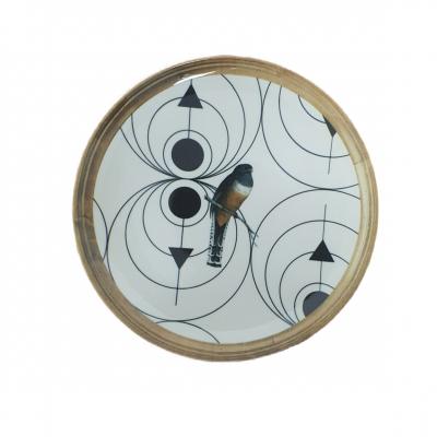 Farfurie Intinsa Portelan 26cm, 3284 Model Figuri Geometrice cu Pasare 6buc/set
