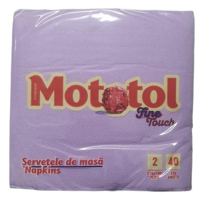 Mototol Servetele Masa 2 straturi Fine Touch 33X33cm 40Buc/Set Lila