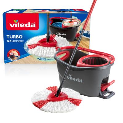 Vileda Set Mop Rotativ TURBO 2 in 1 Microfibra+ Galeata