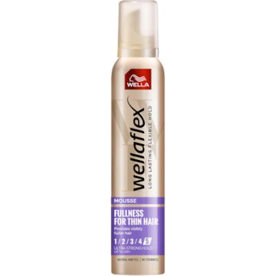 Wellaflex Spuma Par 200ml Fullness For Thin Hair cu fixare ultra puternica, Fixare: 5/5
