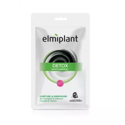Elmiplant Masca Fata Servetel Detox 20 ml Curatare &amp; Energizare pentru toate tipurile de ten