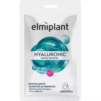 Elmiplant Masca Fata Servetel Hyaluronic 20ml Nutritiva &amp; Fermitate pentru toate tipurile de ten