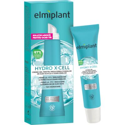 Elmiplant Crema Gel Hydro X-Cell 15 ml pentru reducerea pungilor de sub ochi si a cearcanelor, 20+