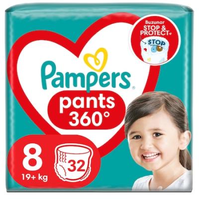 Pampers Scutece Pants Chilotel Jumbo Pack 19+, Nr 8, 32 Buc/Set