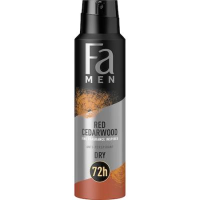 Fa Deodorant antiperspirant spray Men Red Cedarwood 150ml Parfum Lemnos