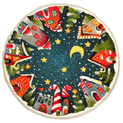 Covor Kolibri, Rotund, Magie Craciun, 11503, 67x67 cm, 2300 gr/mp Multicolor