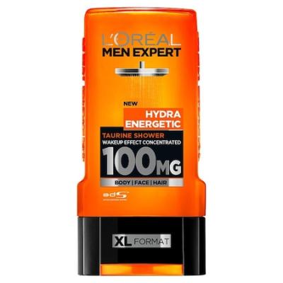 Loreal Elseve Gel Dus Men 300ml Expert Hydra Energetic Taurine Wake Up Effect, Body+Face+Hair