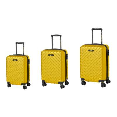Caterpillar Set 3 trollere Cargo Industrial Plate (20/24/28 inch) - material ABS hardside- galben CAT-83688-217