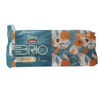 BRIO Hartie Igienica 3 straturi 10Buc/Set Piersica