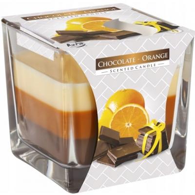 Candela Parfumata Pahar SNK80-340 Trei culori, Ciocolata-Orange