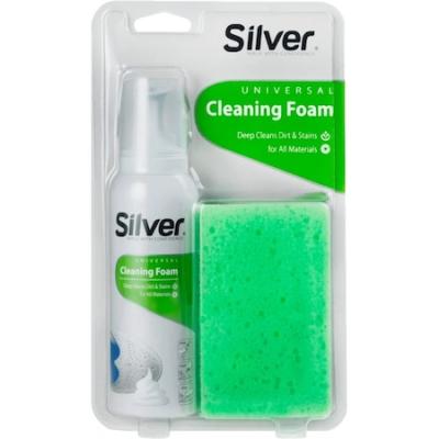Silver Spuma Curatare/Intretinere Incaltaminte si burete 125 ml