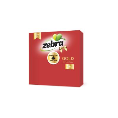 Zebra Servetele Masa Gold 33X33cm 2 straturi 35buc/pachet Rosu