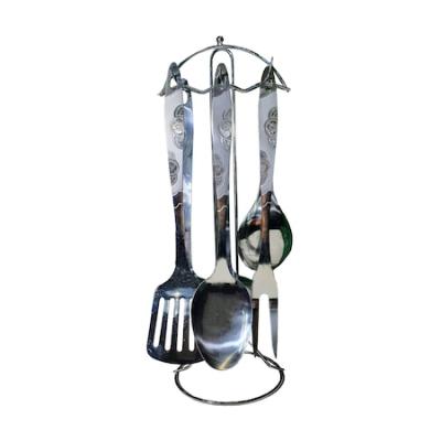Set Ustensile Bucatarie Inox 7 Piese cu Suport