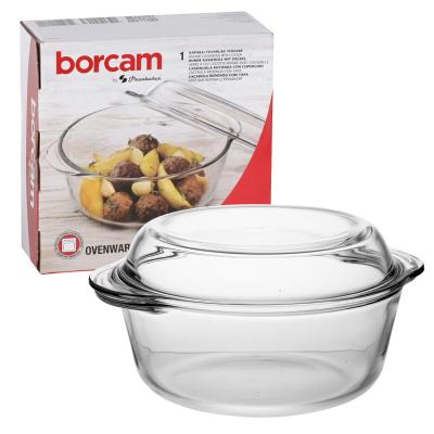 Borcam Vas Yena Termorezistent Rotund 1.45L cu Capac Sticla 59023