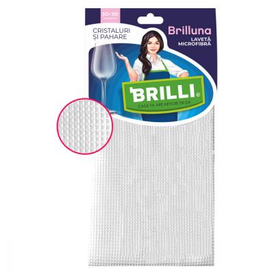 Brilluna Laveta Microfibra Cristal si pahare 50x50cm