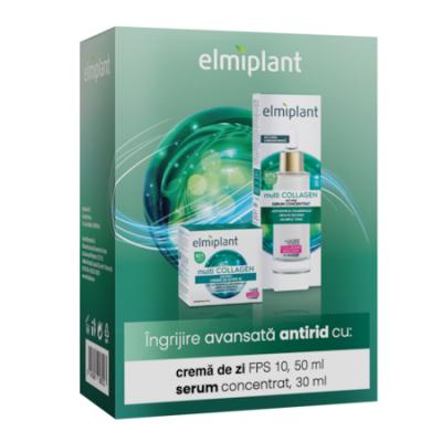 Elmiplant Pachet Cadou Crema de zi Multi Collagen 50 ml + Serum pentru fata Multi Collagen 30 ml