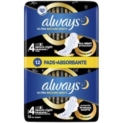 Always Absorbante Ultra Night Assym Back 12buc/set Nr 4
