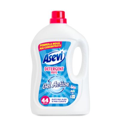 Asevi Detergent Lichid Rufe 2.37L White Gel Active 44 Spalari