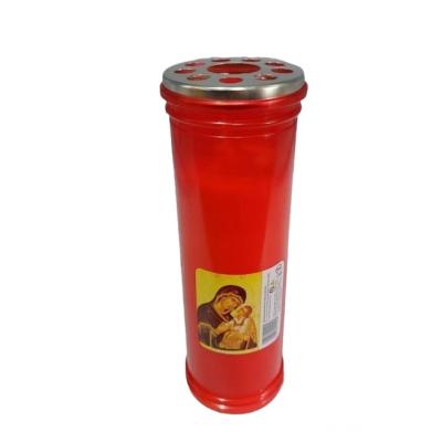 Candela plastic cu capac anti vant R60 timp de ardere 120 ore