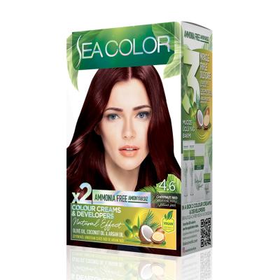 Sea Color Vopsea Natural Effect Fara Amoniac 4.6 Rosu Castaniu
