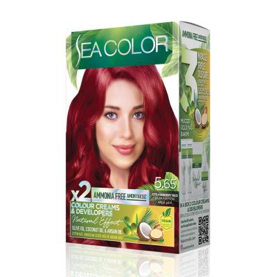 Sea Color Vopsea Natural Effect Fara Amoniac 5.65 Rosu Capsuna