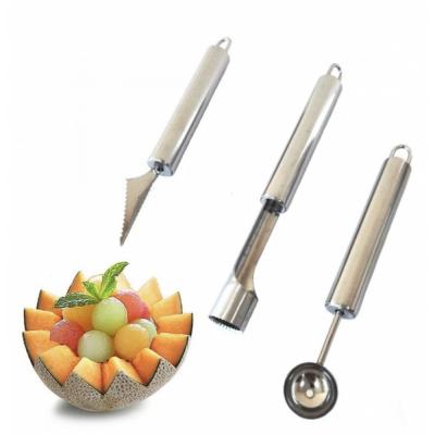 Set 3 Piese Inox Cutite Modelat Fructe si legume A06757