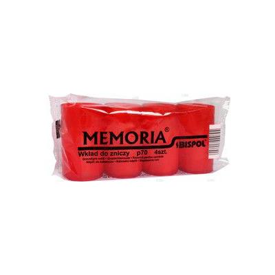 Bispol Candela Rezerva P70 Timp de ardere 22ore, 4Buc/Set, Rosu