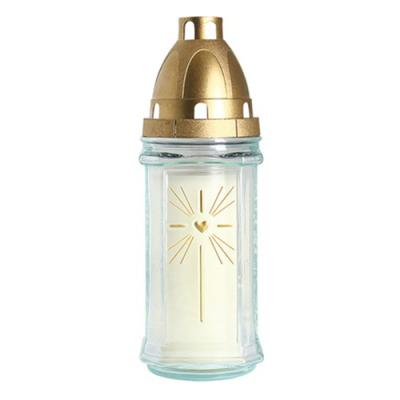 Maxpol Candela Sticla 3004 Timp de ardere 42h, Alb