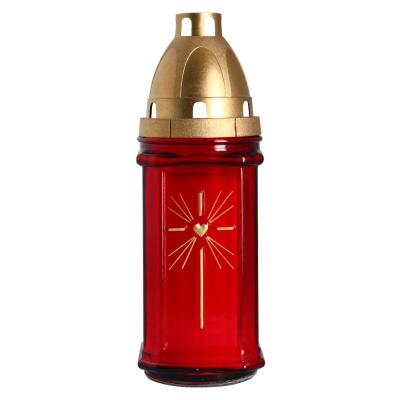 Maxpol Candela Sticla 3004 Timp de ardere 42h, Rosu