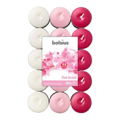 Bolsius Candela Lumanare Pastila Parfumata Timp de ardere 4 ore, 30Buc/Set Orhidee Roz