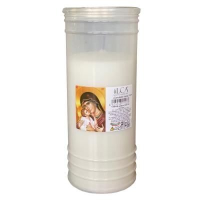 Candela Italia cu Capac Anti-vant, T100 Timp de ardere 144h, Alb