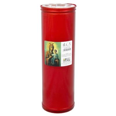 Candela Italia cu Capac Anti-vant, T180 Timp de ardere 210h, Rosu