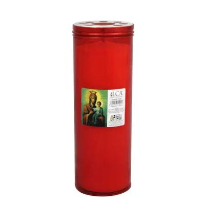 Candela Italia cu Capac Anti-vant, T100 Timp de ardere 144h, Rosu