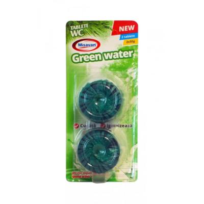 Misavan Tablete Bazin Wc 2x50G Verde/ Green Water
