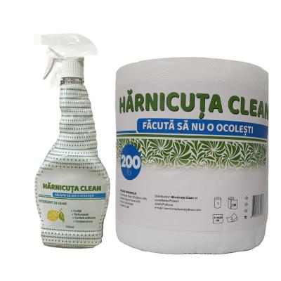 Pachet Curatenie Geamuri Harnicuta Detergent 750ml+ Prosop Monorola 2 Straturi 200 Foi