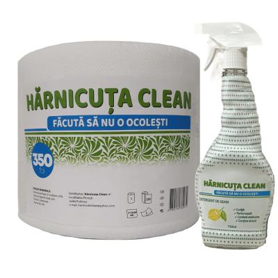 Pachet Curatenie Geamuri Harnicuta Detergent 750ml+ Prosop Monorola 2 Straturi 350 Foi