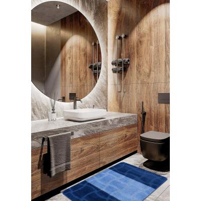 Set 2 Covorase baie, Antiderapante, Sariyer 2582 Albastru, 50x80cm/40x50cm