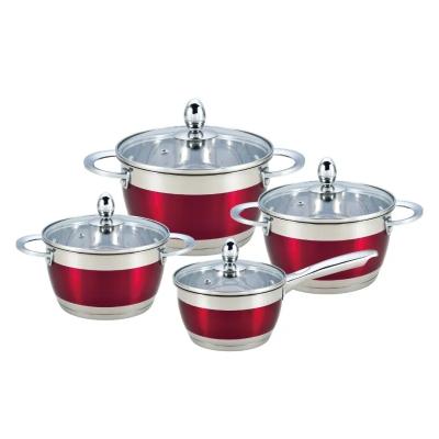 Bohmann Set Gatit 8 Piese Inox, 1.8,2,5L,3.5,5,9L BH1818-08-RD
