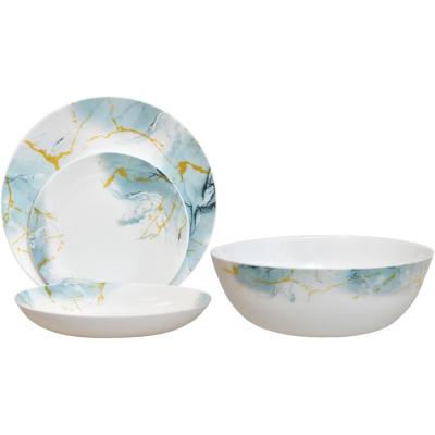 Dinova Serviciu de Masa Opal 19 Piese Model Turquoise TQ19