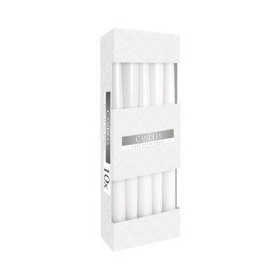 Bispol Lumanare Conica Alb Perla 10Buc/Set ART S30-190