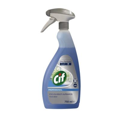 Cif Profesional Solutie Detergent pentru geamuri &amp; multisuprafete 750ml