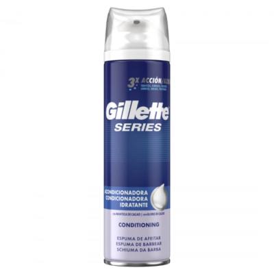 Gillette Spuma Ras 250ml Series Efect emolient cu unt de Cacao
