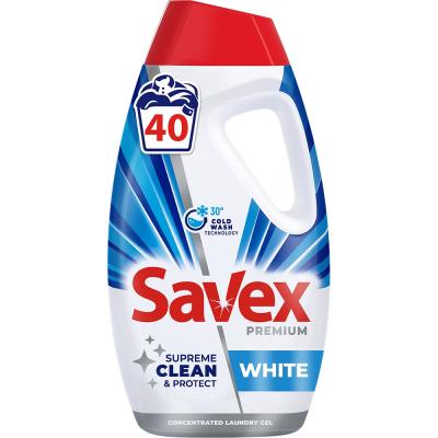 Savex Detergent Lichid 1.8L Premium White 40 spalari