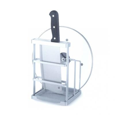 Suport din aluminiu pentru cutite si capace cu tava A11416