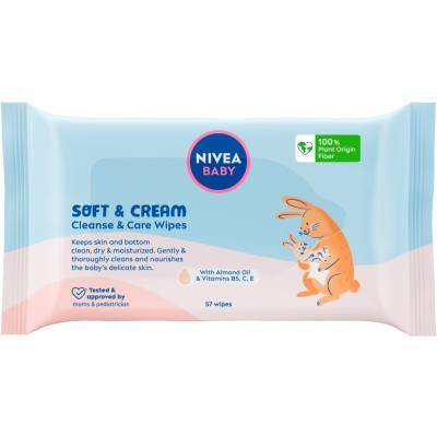 Nivea BabyServetele Umede 57Buc/set Soft &amp; Cream
