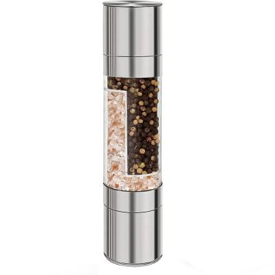 Bohmann Rasnita Dubla 2in1 Sare/Piper Inox cu camere depozitare transparente, maruntire reglabila, mecanism ceramic BH 7836
