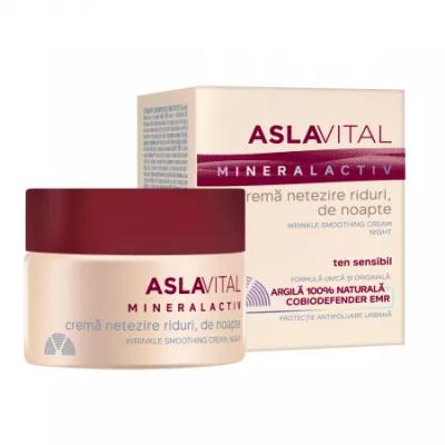 AslaVital Crema Fata Noapte netezire Riduri 50ml cu Argilă 100% naturală