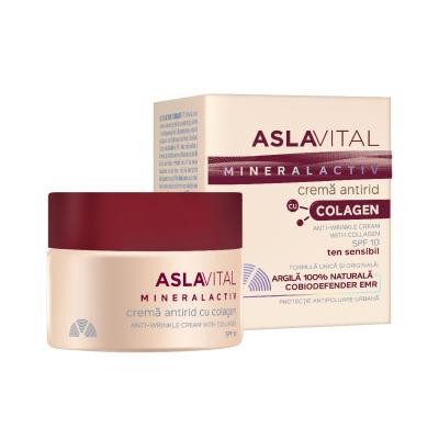 AslaVital Crema Fata Antirid 50ml cu Colagen SPF10