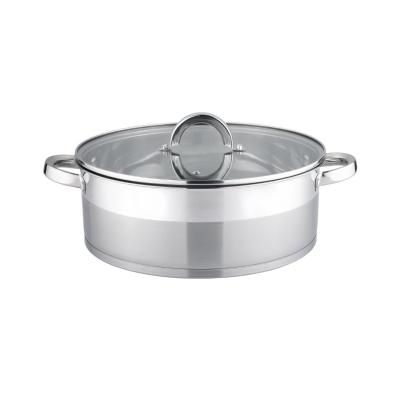 Bohmann Oala Inox cu capac din sticla 22cm 3L BH 1022