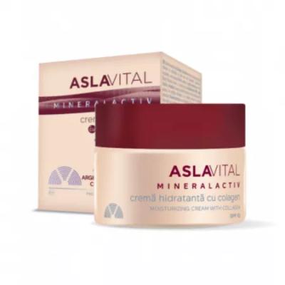 AslaVital Crema Fata Hidratanta 50ml cu Colagen SPF10